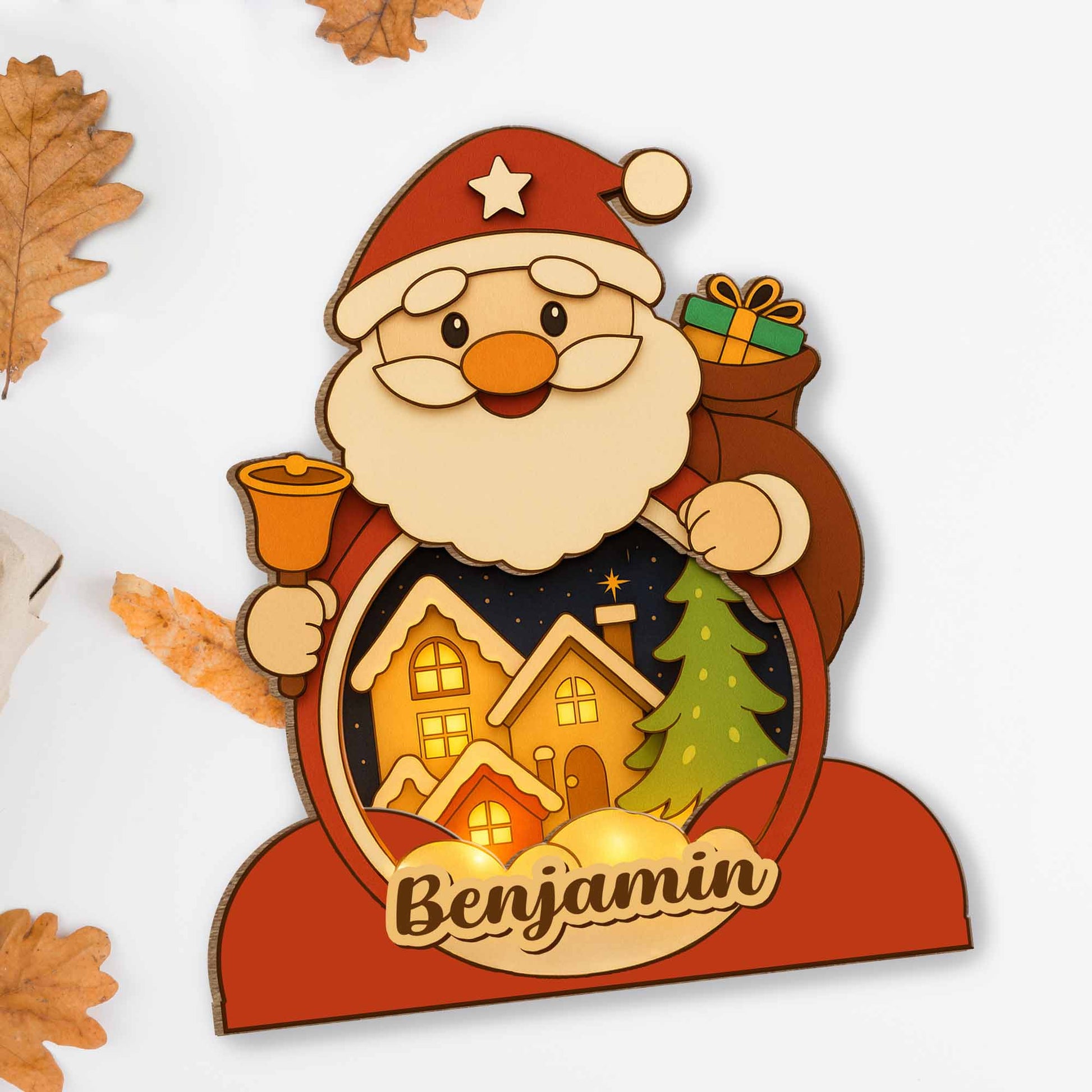 Celebrate The Festive Season With Santa Claus And Christmas Tree