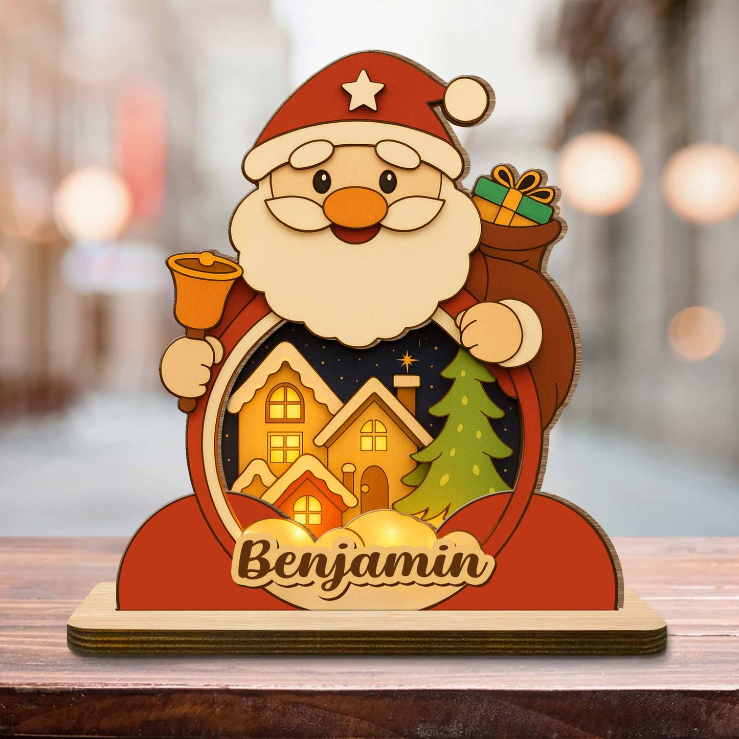 Celebrate The Festive Season With Santa Claus And Christmas Tree