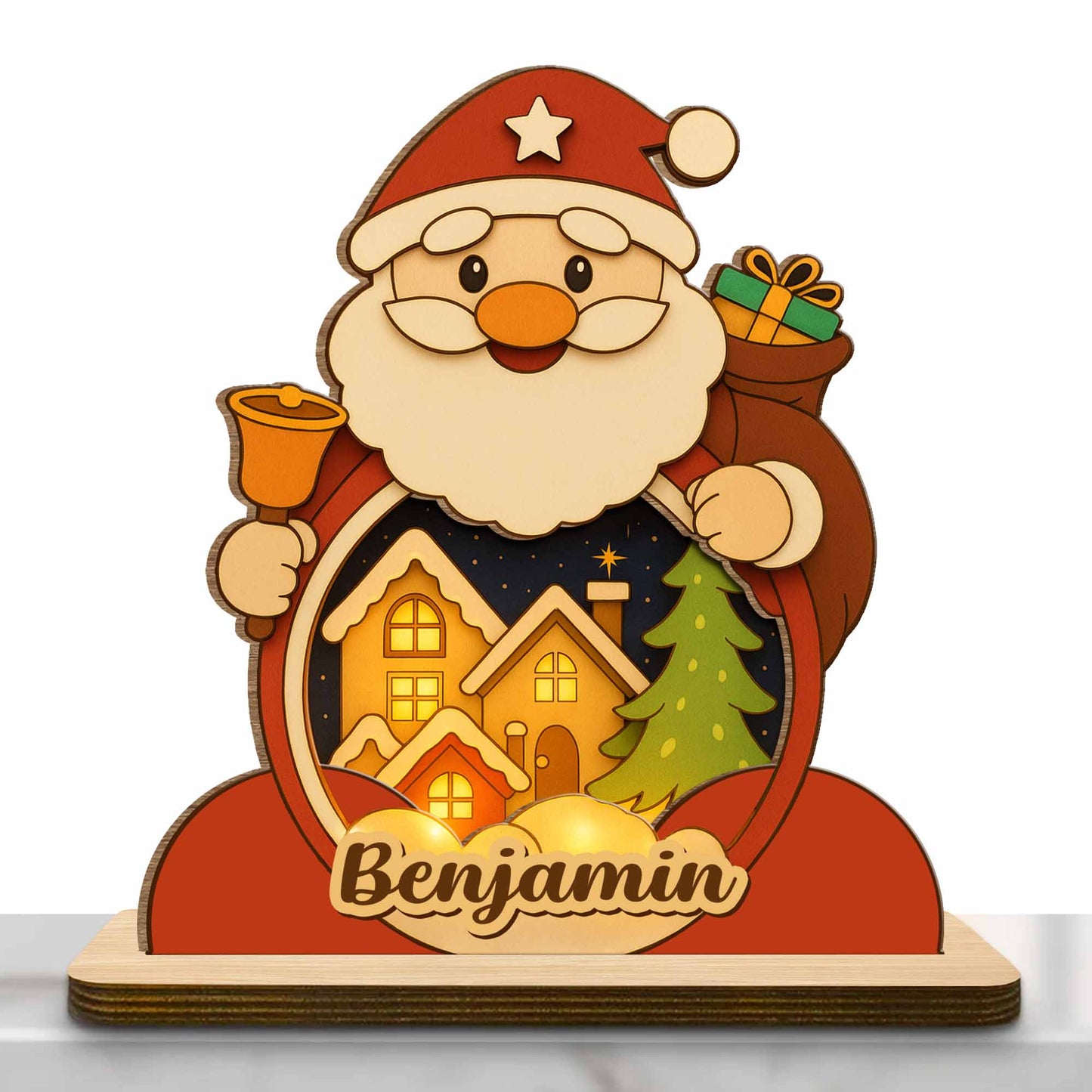 Celebrate The Festive Season With Santa Claus And Christmas Tree