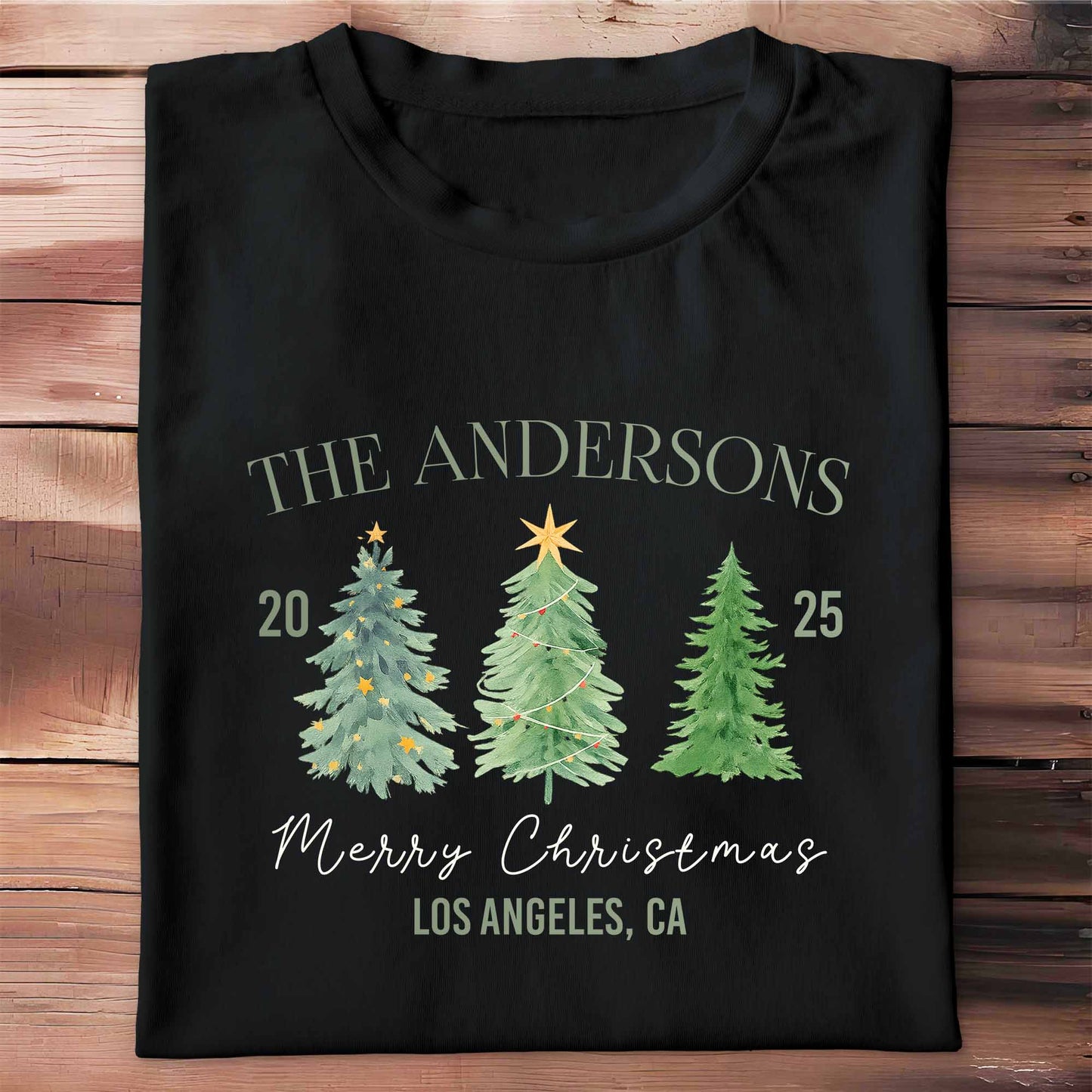 Merry Christmas With Christmas Trees