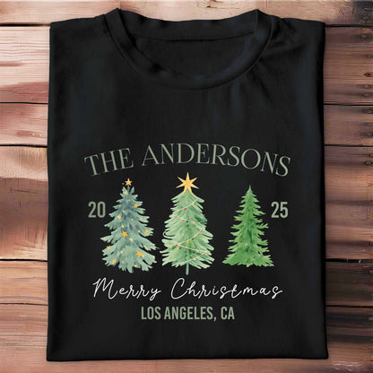 Merry Christmas With Christmas Trees