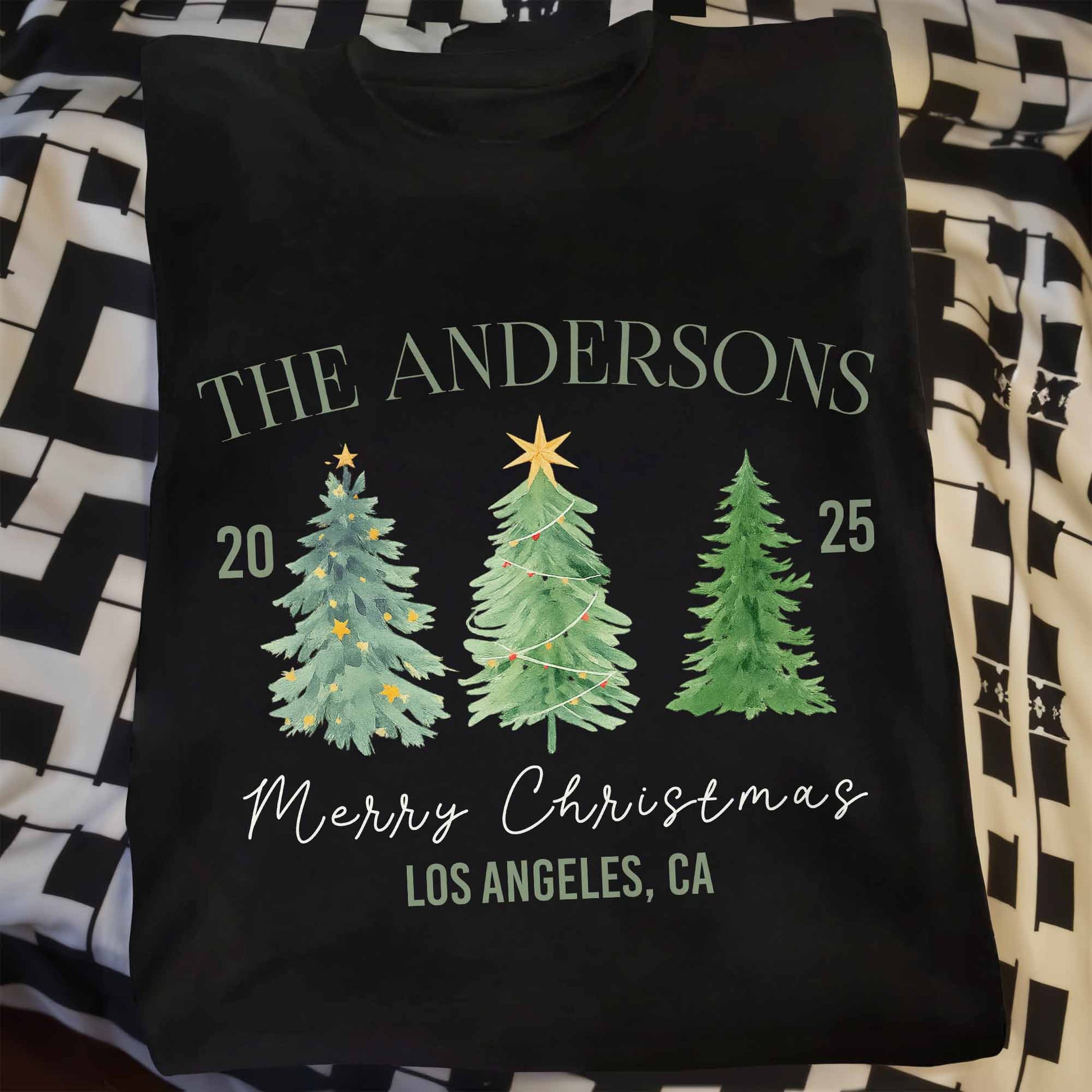 Merry Christmas With Christmas Trees