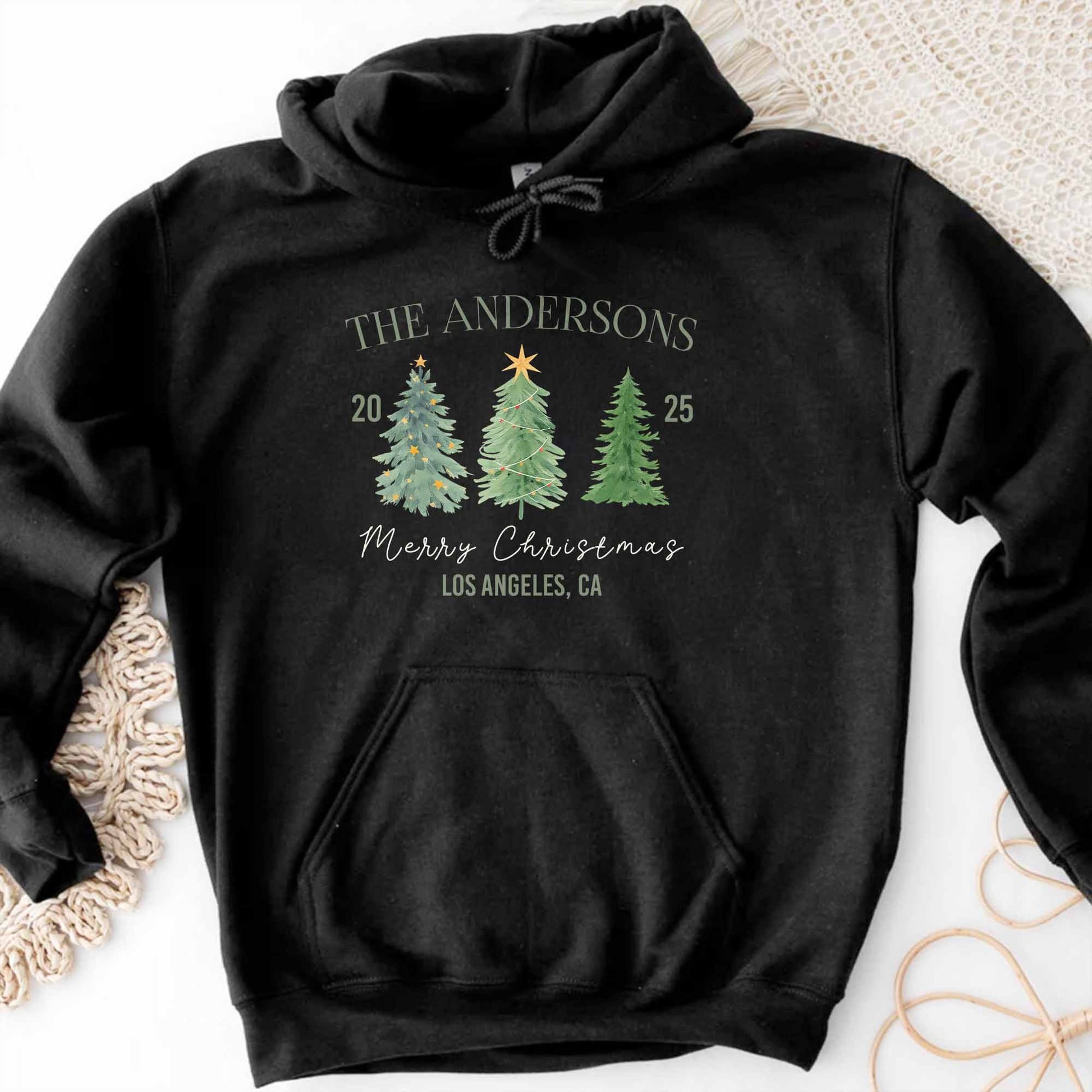 Merry Christmas With Christmas Trees