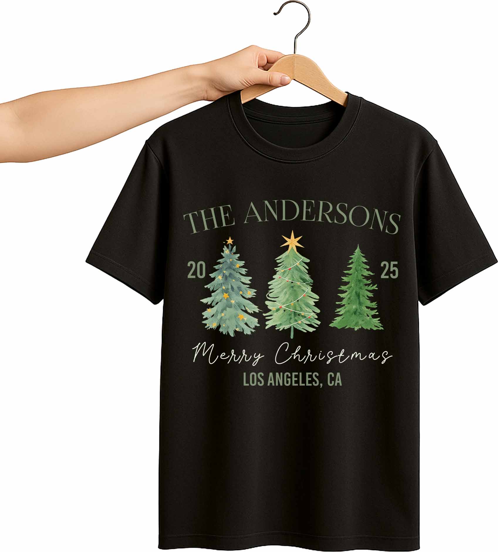 Merry Christmas With Christmas Trees