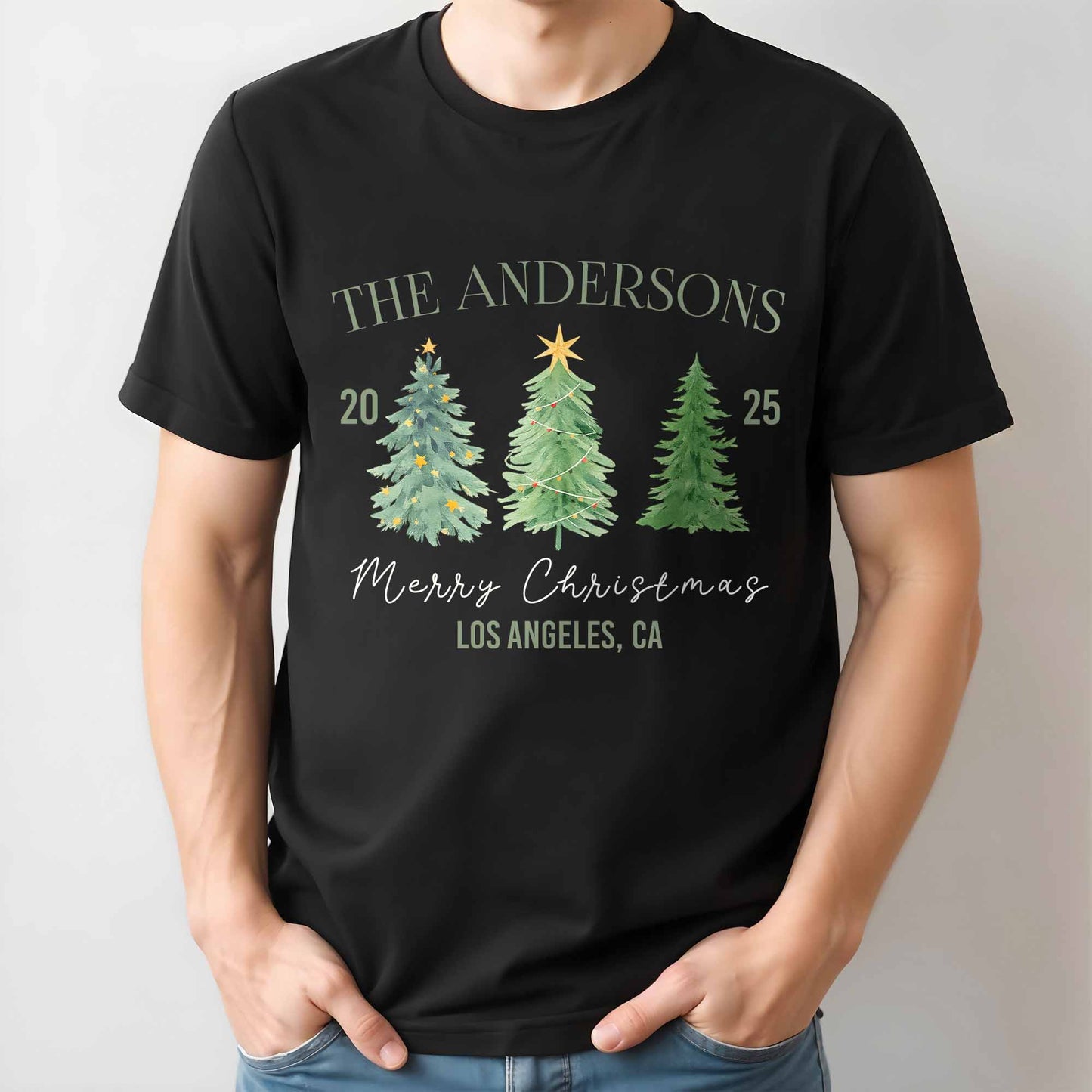 Merry Christmas With Christmas Trees