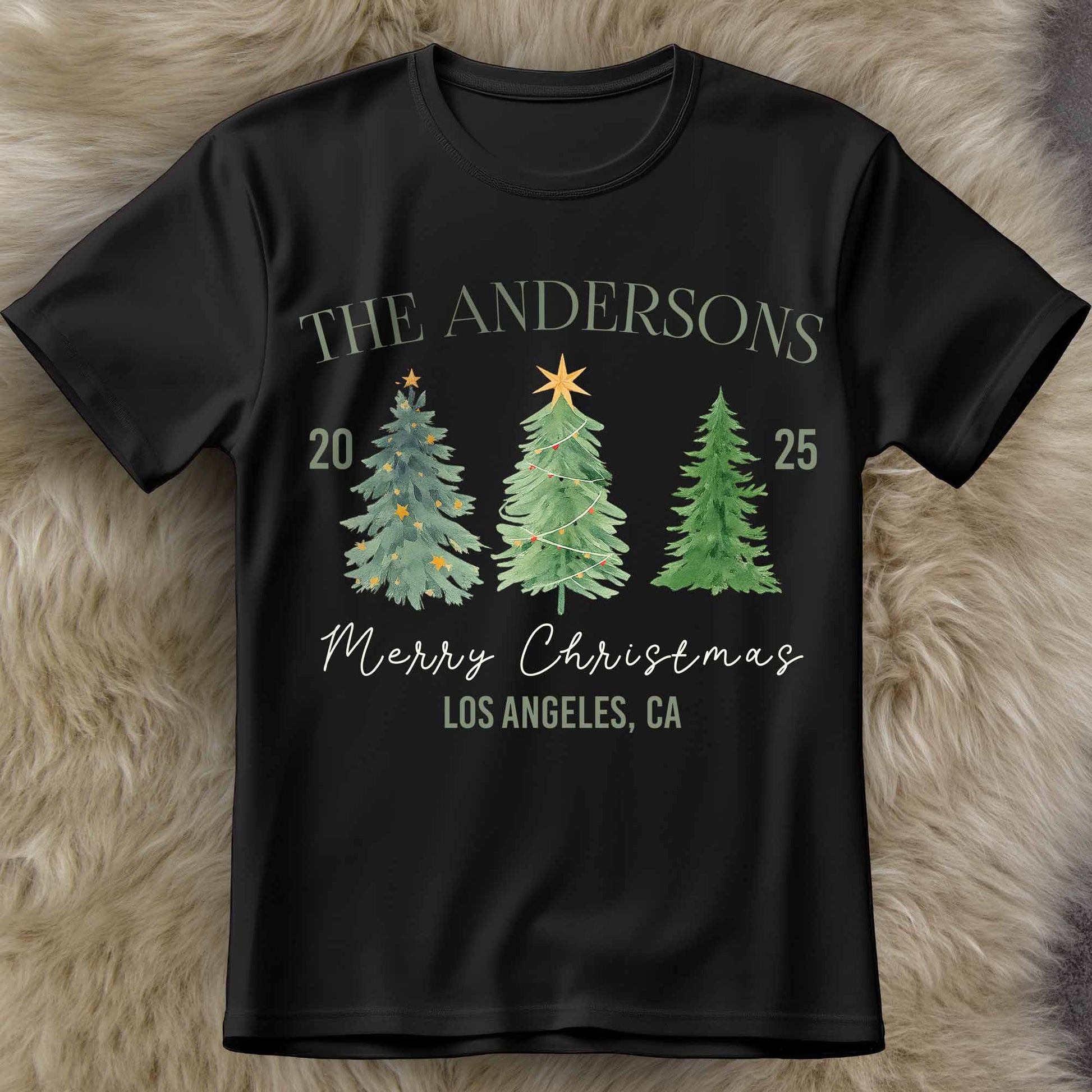 Merry Christmas With Christmas Trees