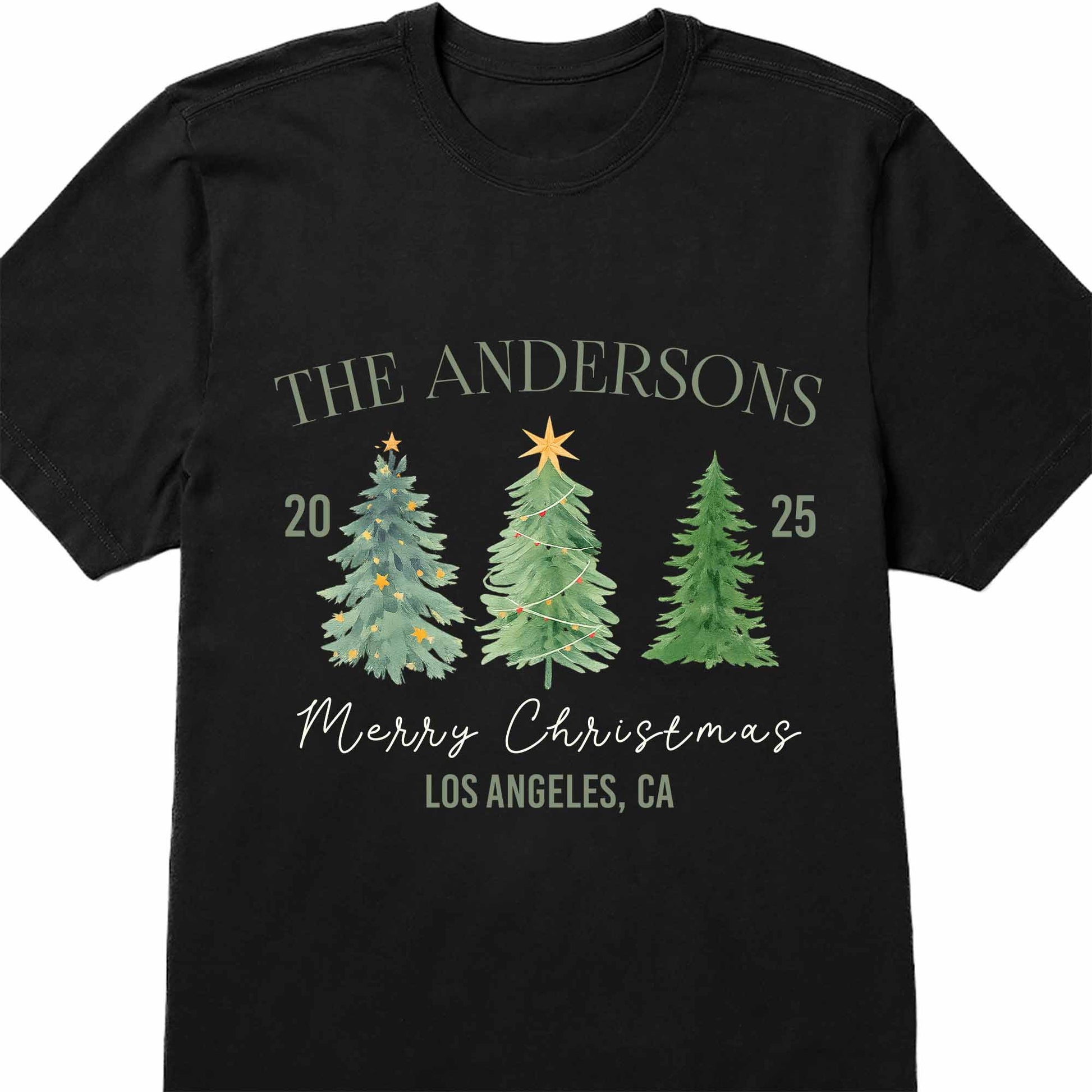 Merry Christmas With Christmas Trees