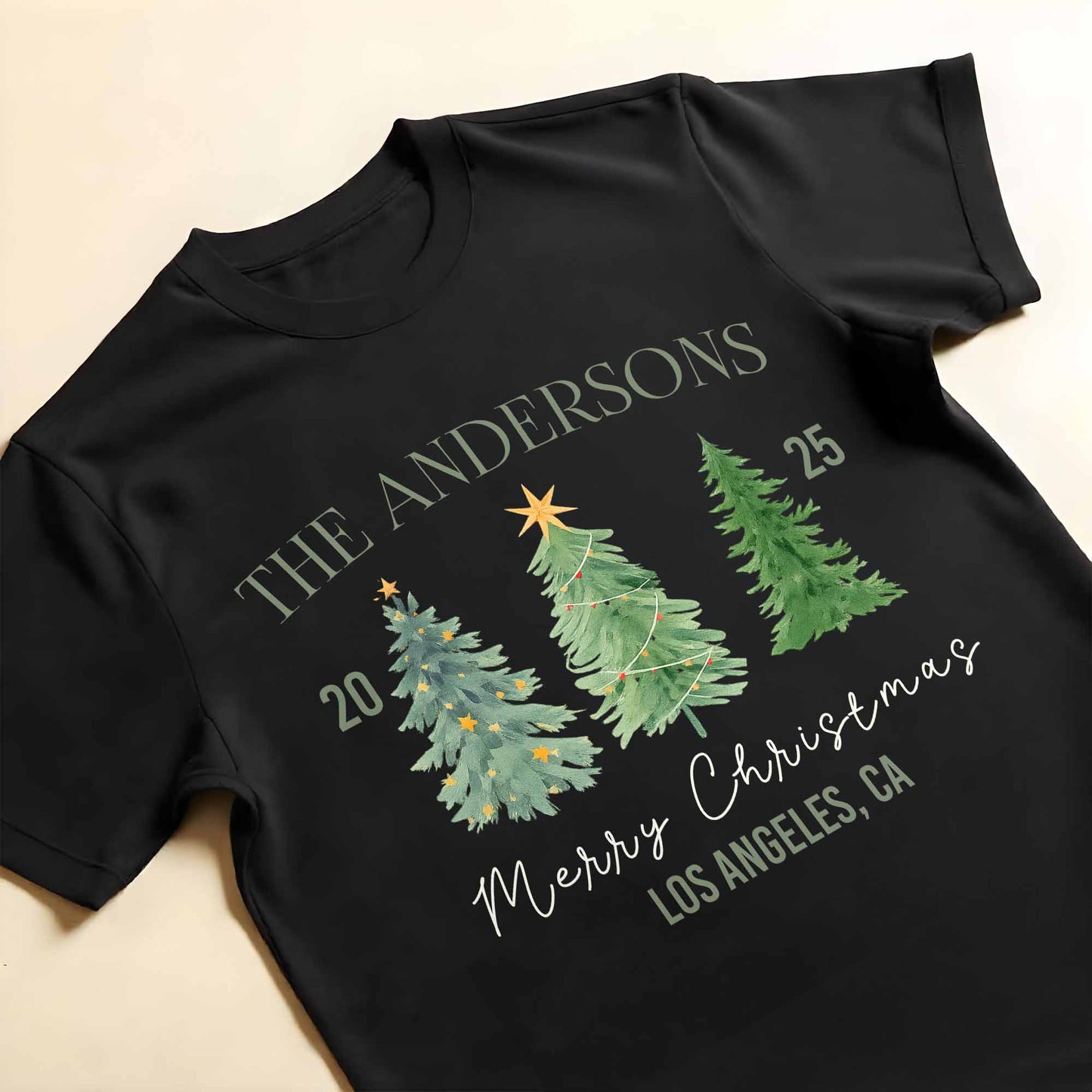 Merry Christmas With Christmas Trees