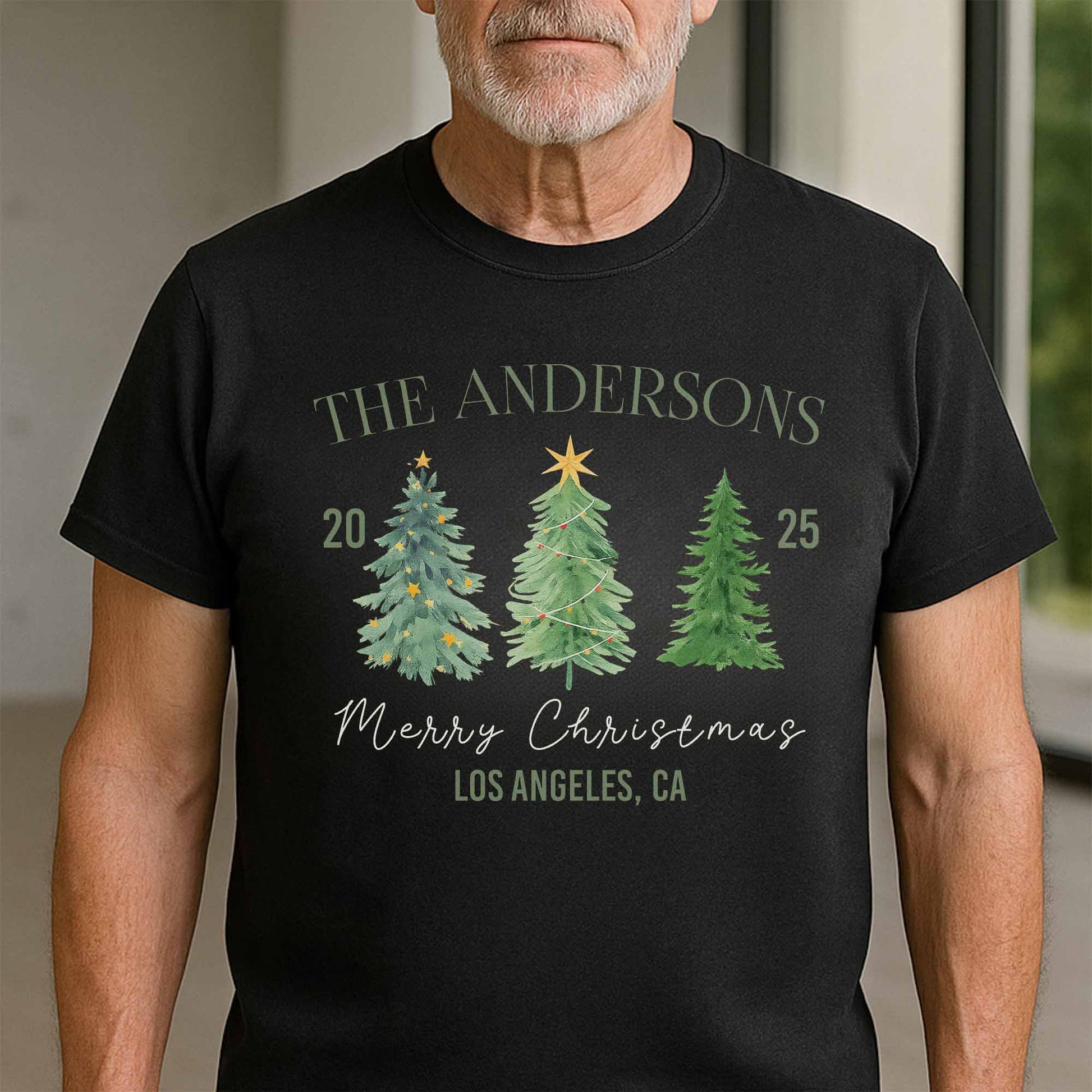 Merry Christmas With Christmas Trees