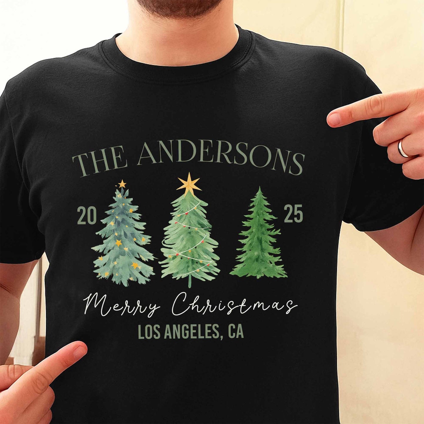 Merry Christmas With Christmas Trees