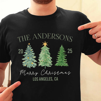 Merry Christmas With Christmas Trees