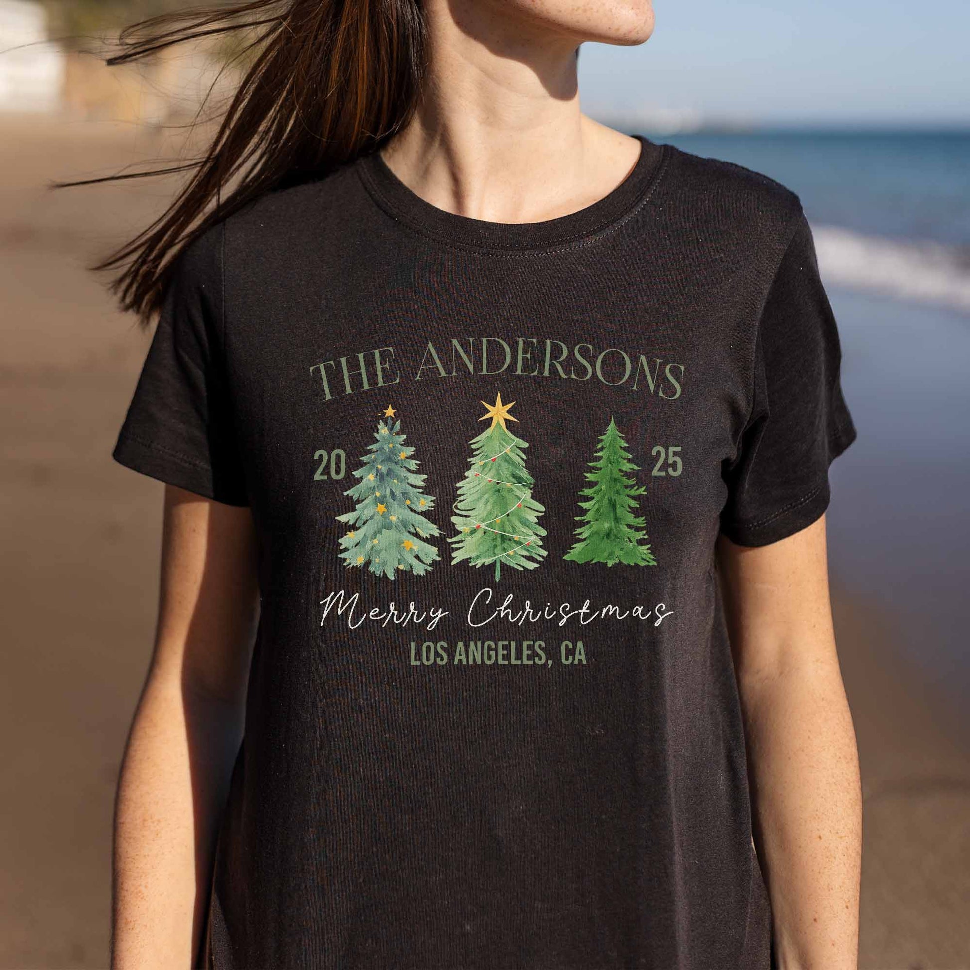 Merry Christmas With Christmas Trees