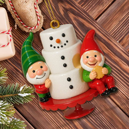 Celebrate The Holidays With Festive Snowman And Cheerful Gnomes