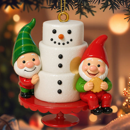 Celebrate The Holidays With Festive Snowman And Cheerful Gnomes