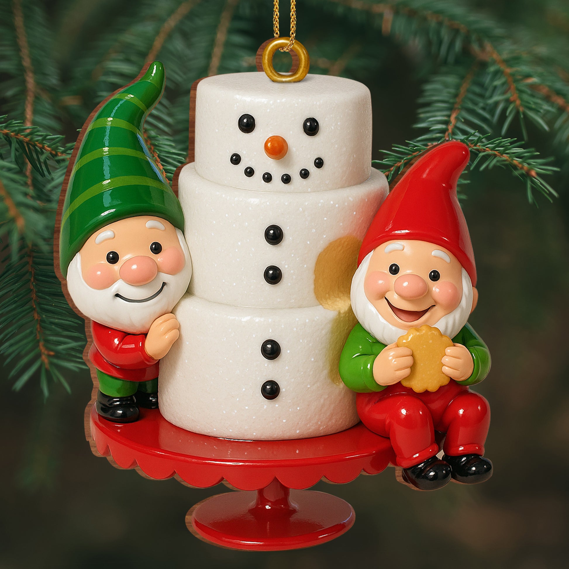 Celebrate The Holidays With Festive Snowman And Cheerful Gnomes