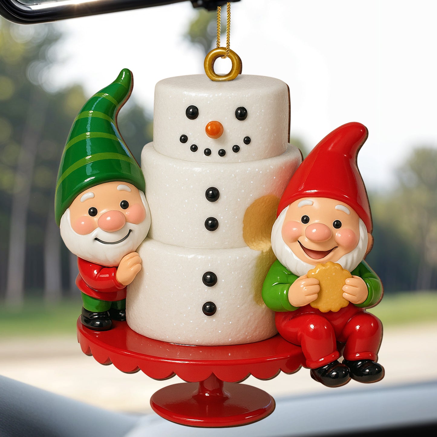 Celebrate The Holidays With Festive Snowman And Cheerful Gnomes