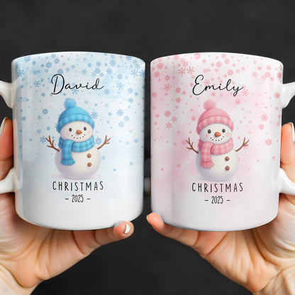 Christmas Snowman And Snowflakes Design