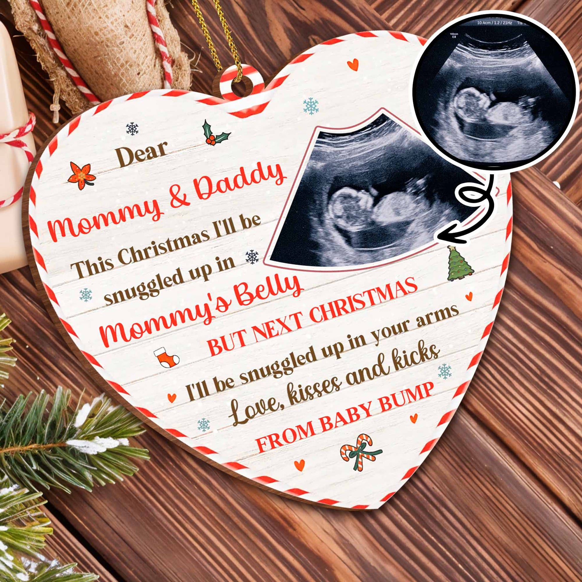 Snuggled Up in Mommy's Belly This Christmas, Ultrasound Image