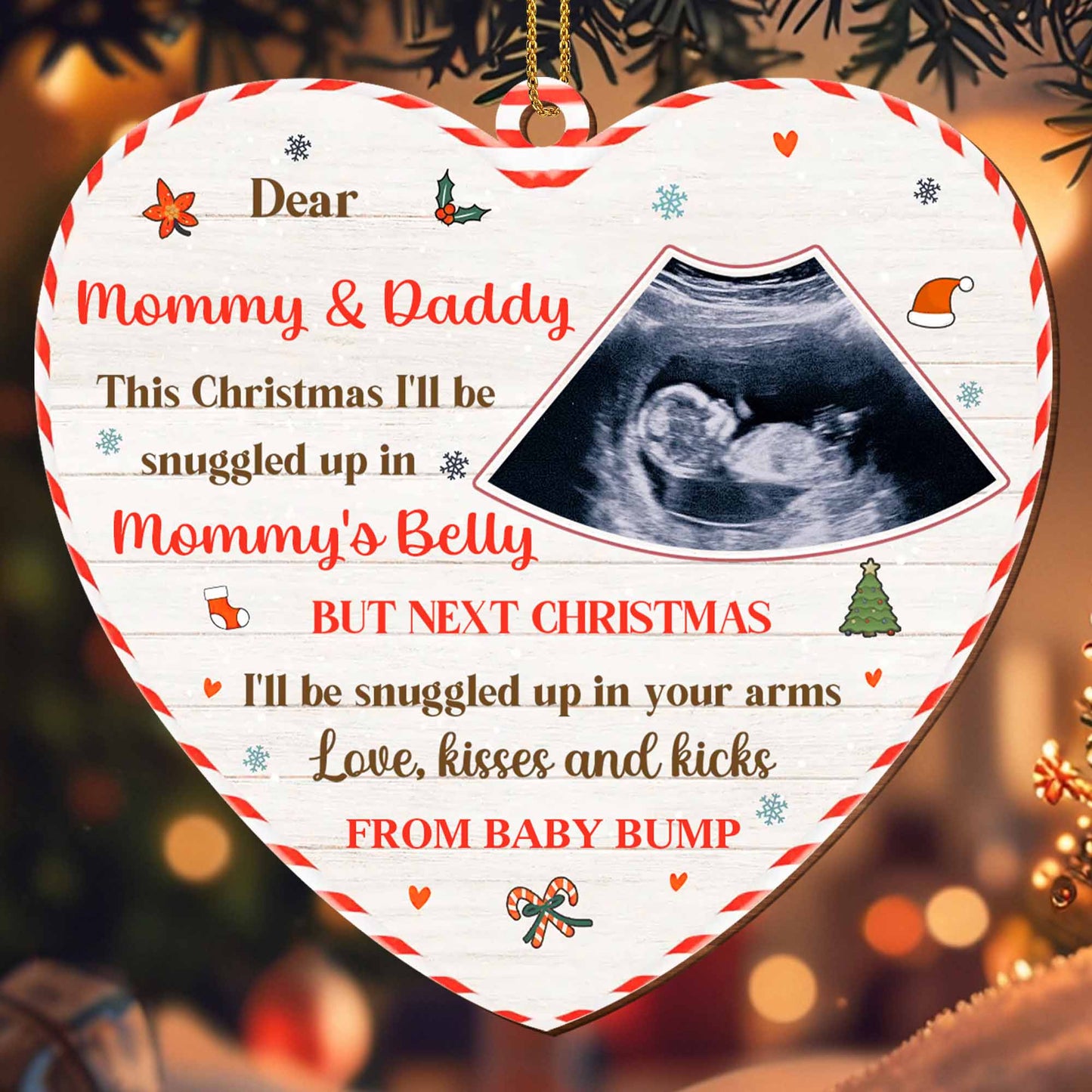 Snuggled Up in Mommy's Belly This Christmas, Ultrasound Image