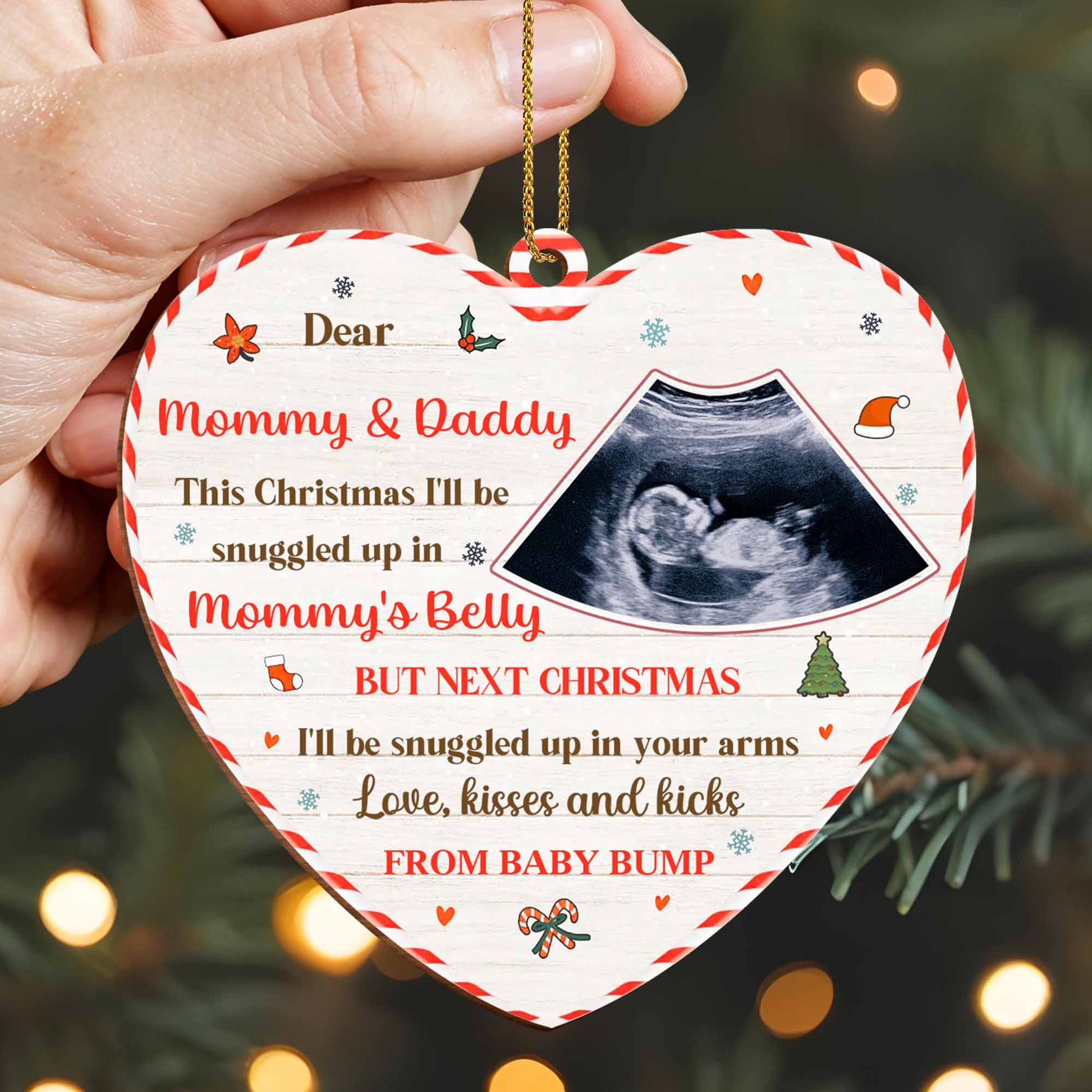 Snuggled Up in Mommy's Belly This Christmas, Ultrasound Image