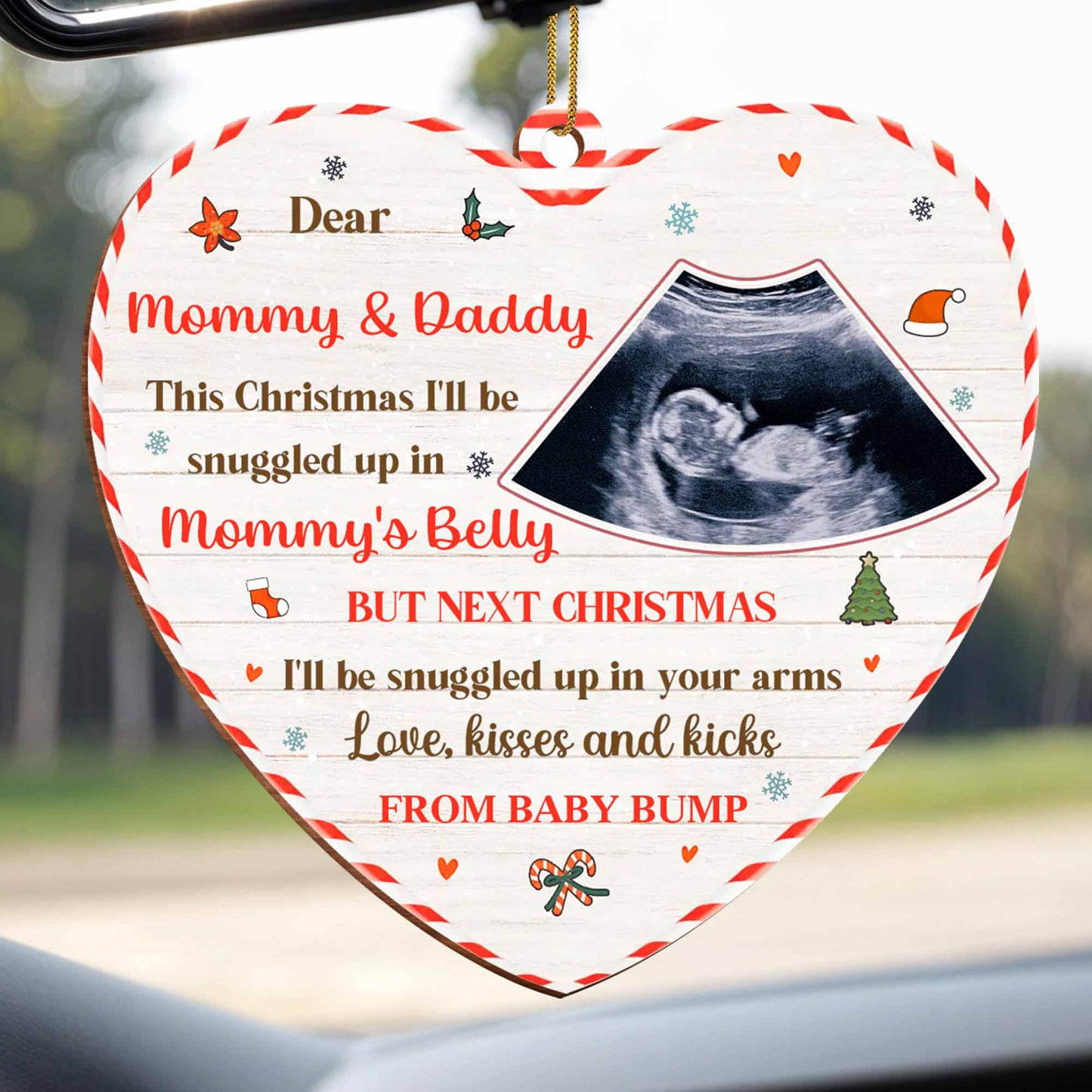 Snuggled Up in Mommy's Belly This Christmas, Ultrasound Image