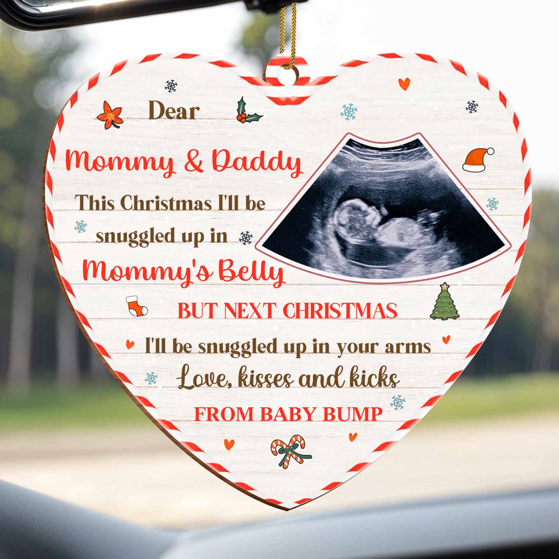 Snuggled Up in Mommy's Belly This Christmas, Ultrasound Image