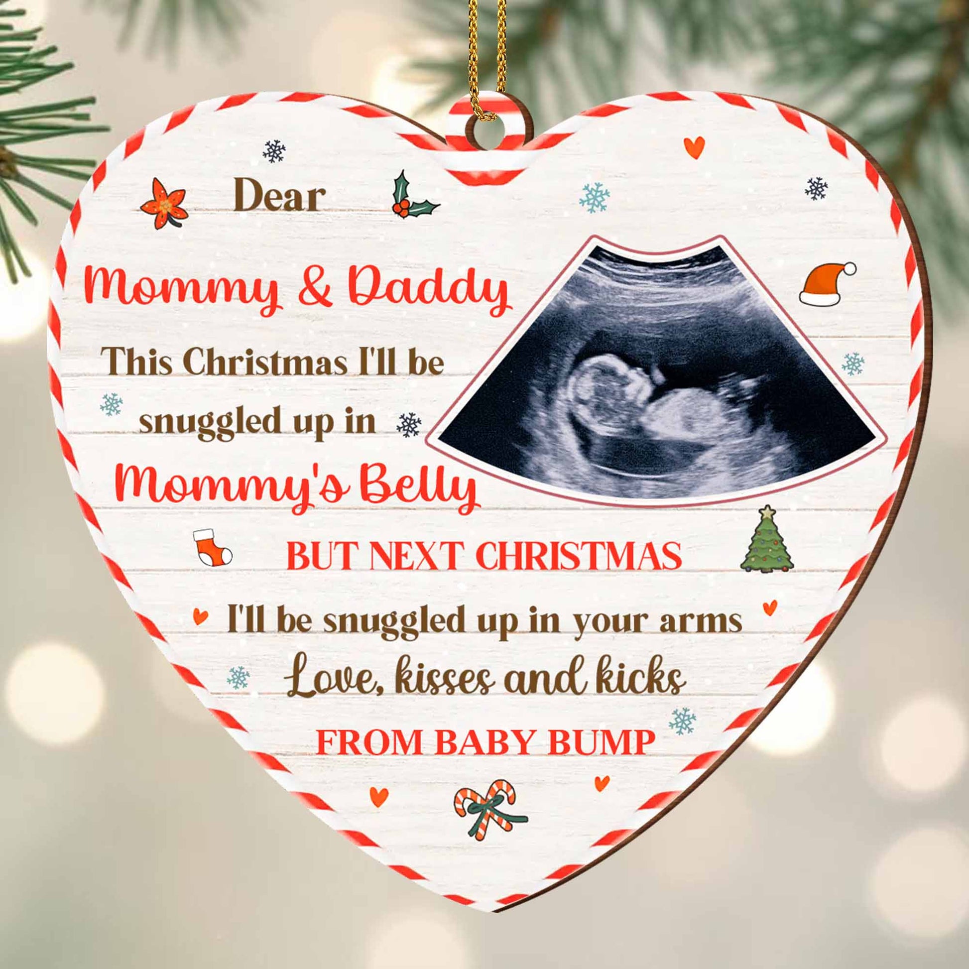 Snuggled Up in Mommy's Belly This Christmas, Ultrasound Image