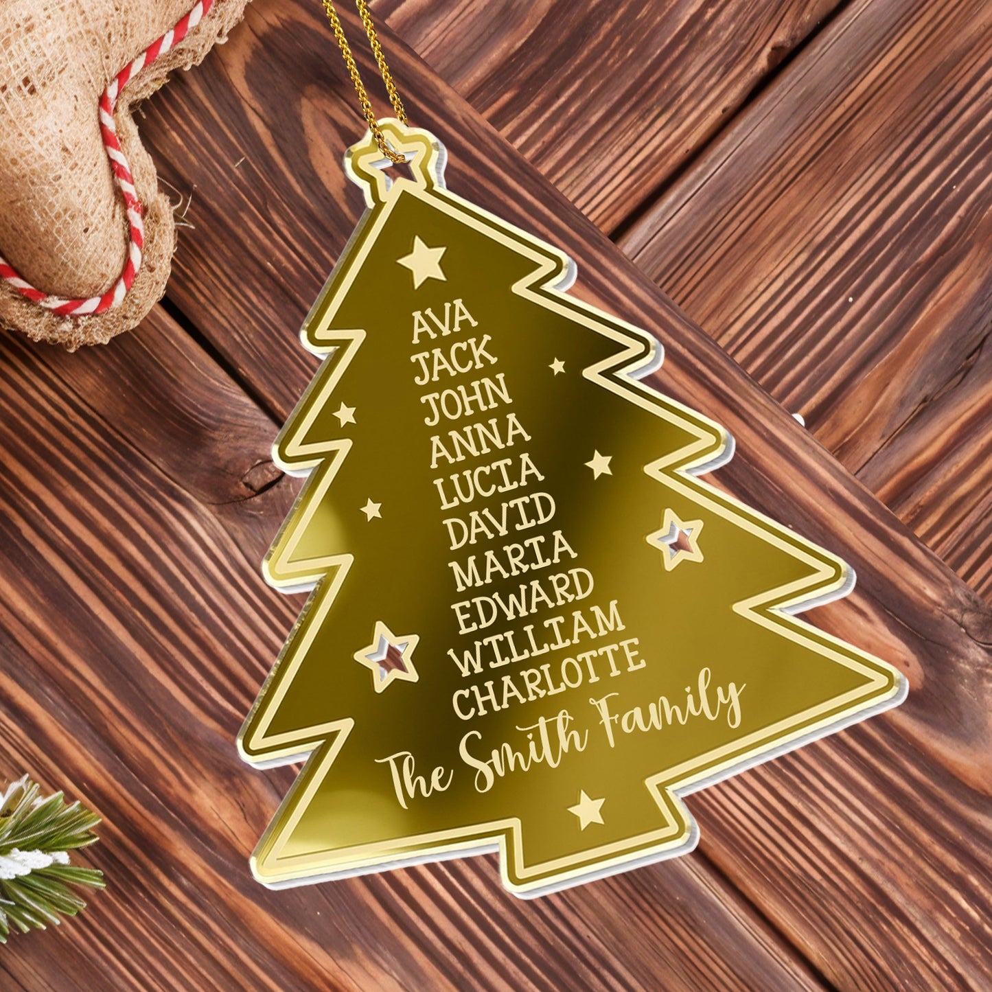 Merry Christmas Bright and Merry Christmas Tree - Personalized Custom Acrylic Ornament, Christmas Gift - XMAS092_ACO