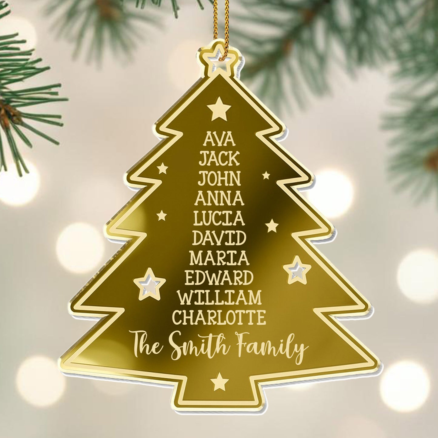 Merry Christmas Bright and Merry Christmas Tree - Personalized Custom Acrylic Ornament, Christmas Gift - XMAS092_ACO