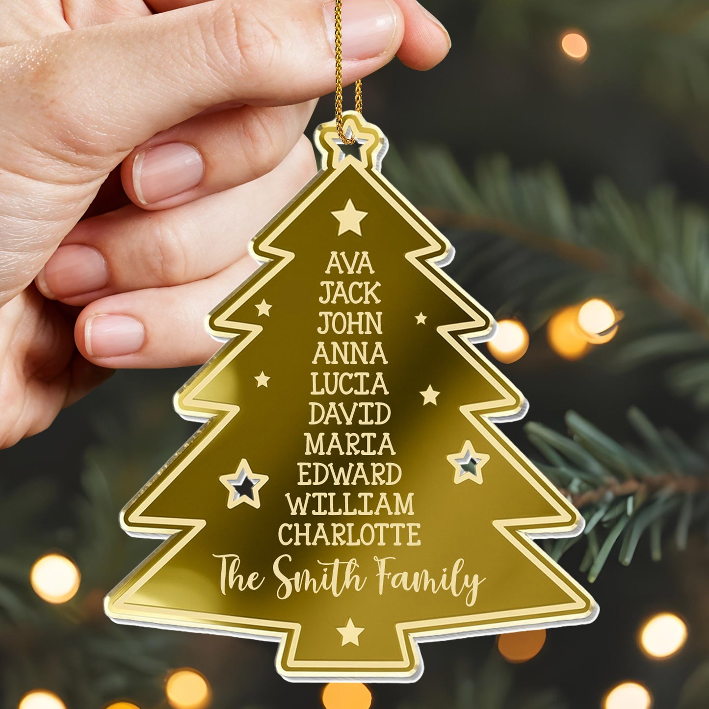 Merry Christmas Bright and Merry Christmas Tree - Personalized Custom Acrylic Ornament, Christmas Gift - XMAS092_ACO