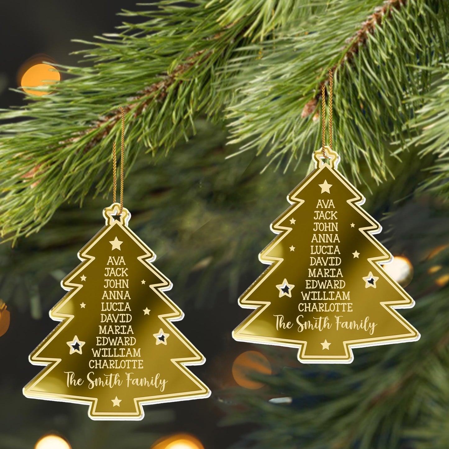 Merry Christmas Bright and Merry Christmas Tree - Personalized Custom Acrylic Ornament, Christmas Gift - XMAS092_ACO