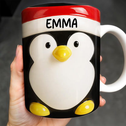 Celebrates Christmas With A Cheerful Santa Design - Personalized Custom Coffee Mug - XMAS092_MG