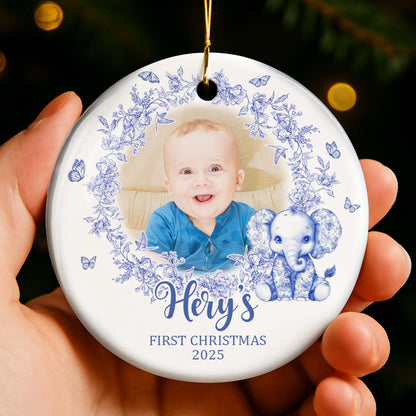 Celebrate Your Child's First Christmas With Flowers And Elephant