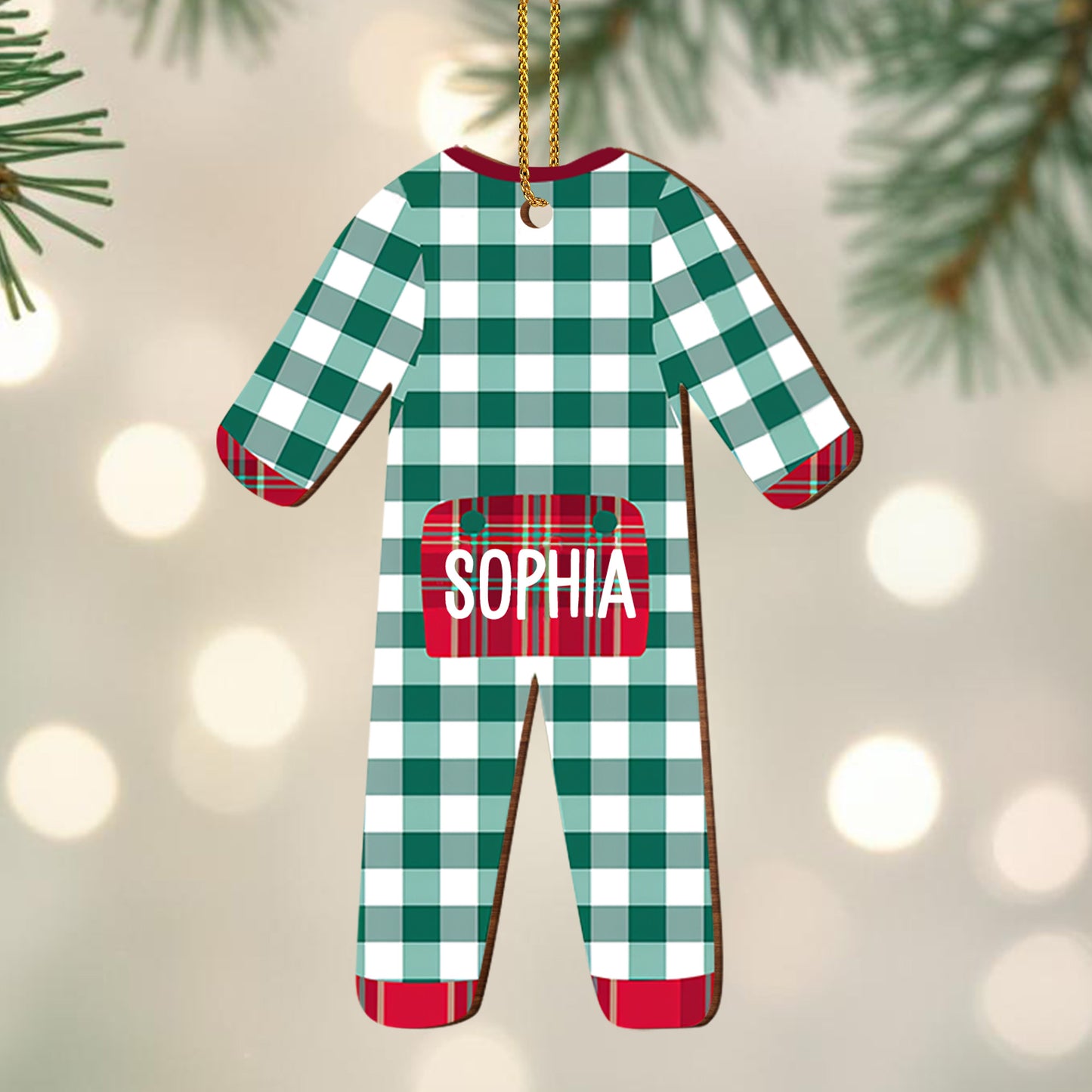 Celebrate Your Special Moments with Plaid Pattern Ornament