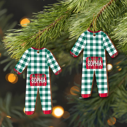 Celebrate Your Special Moments with Plaid Pattern Ornament