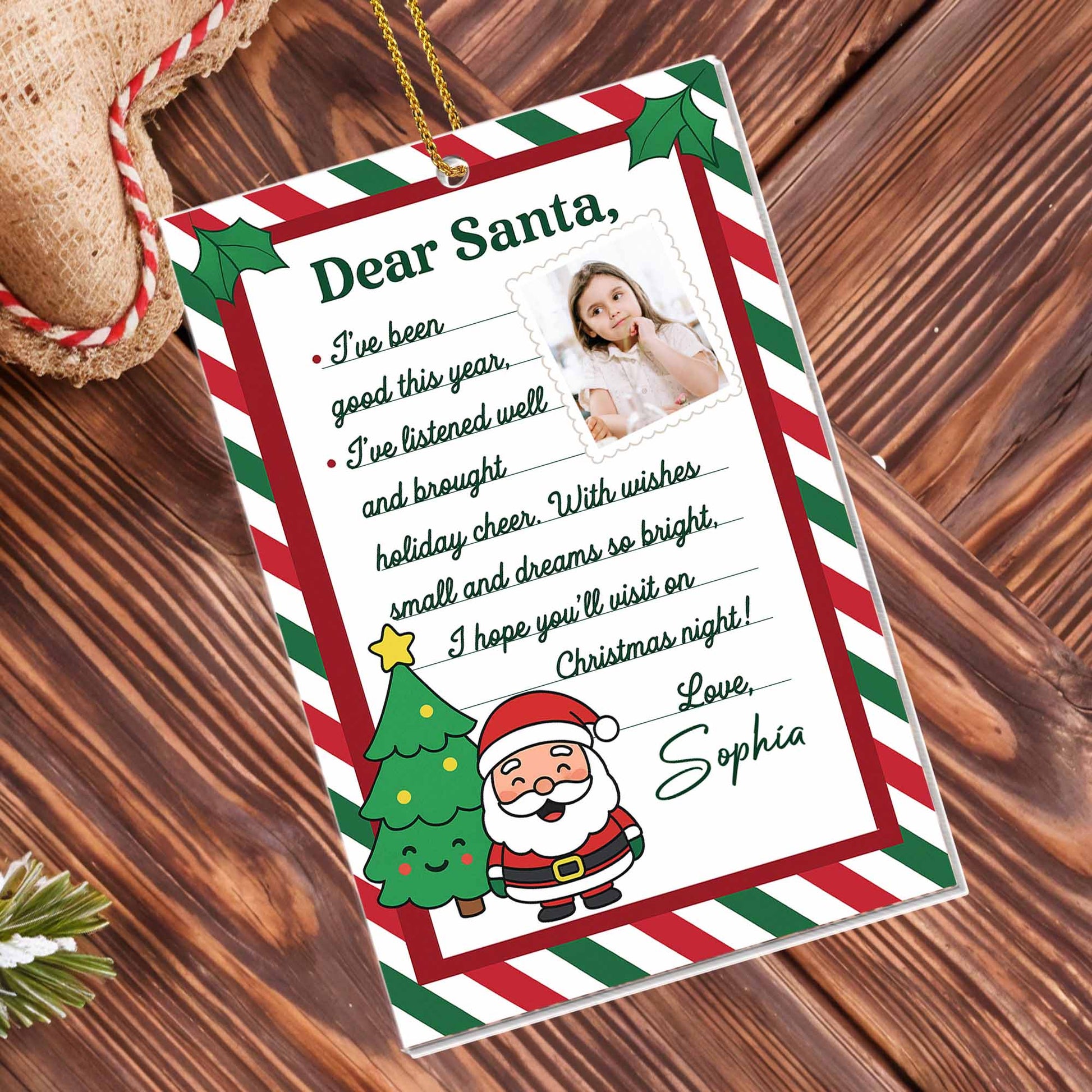 Dear Santa I've Been Good This Year, Santa Claus And Christmas Tree