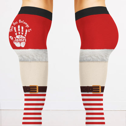 This Ass Belongs To Customizable Handprint Design - Personalized Women Leggings - XMAS096_WLEG