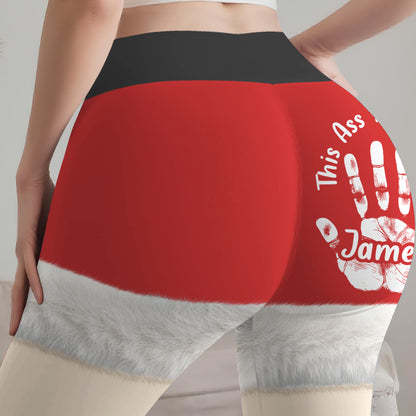 This Ass Belongs To Customizable Handprint Design - Personalized Women Leggings - XMAS096_WLEG