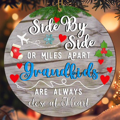 Side By Side Grandkids Always Close At Heart Ornament
