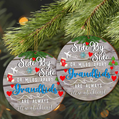 Side By Side Grandkids Always Close At Heart Ornament