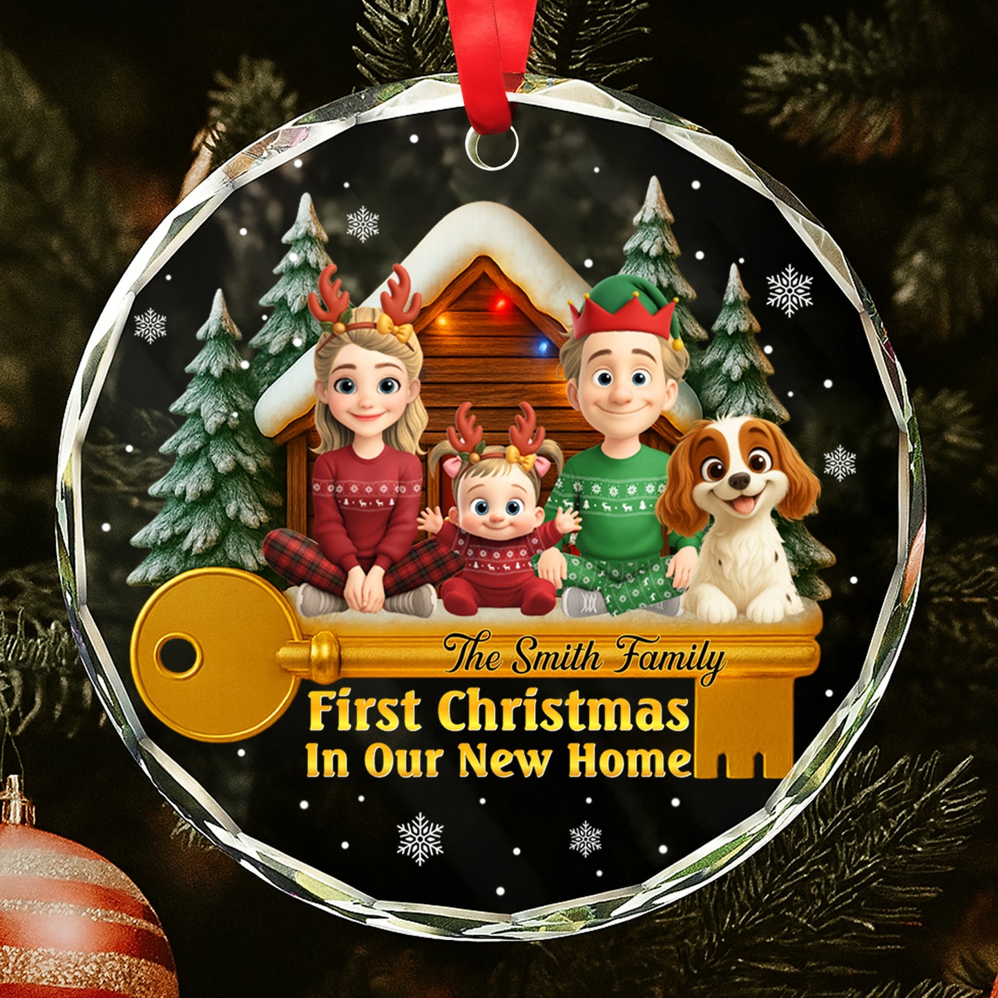 First Christmas In Our New Home With Family And Dog