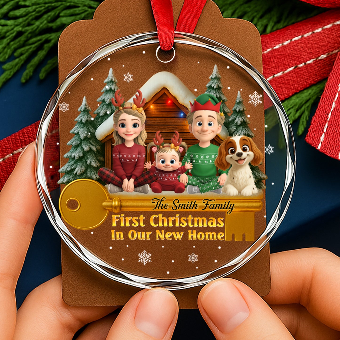 First Christmas In Our New Home With Family And Dog