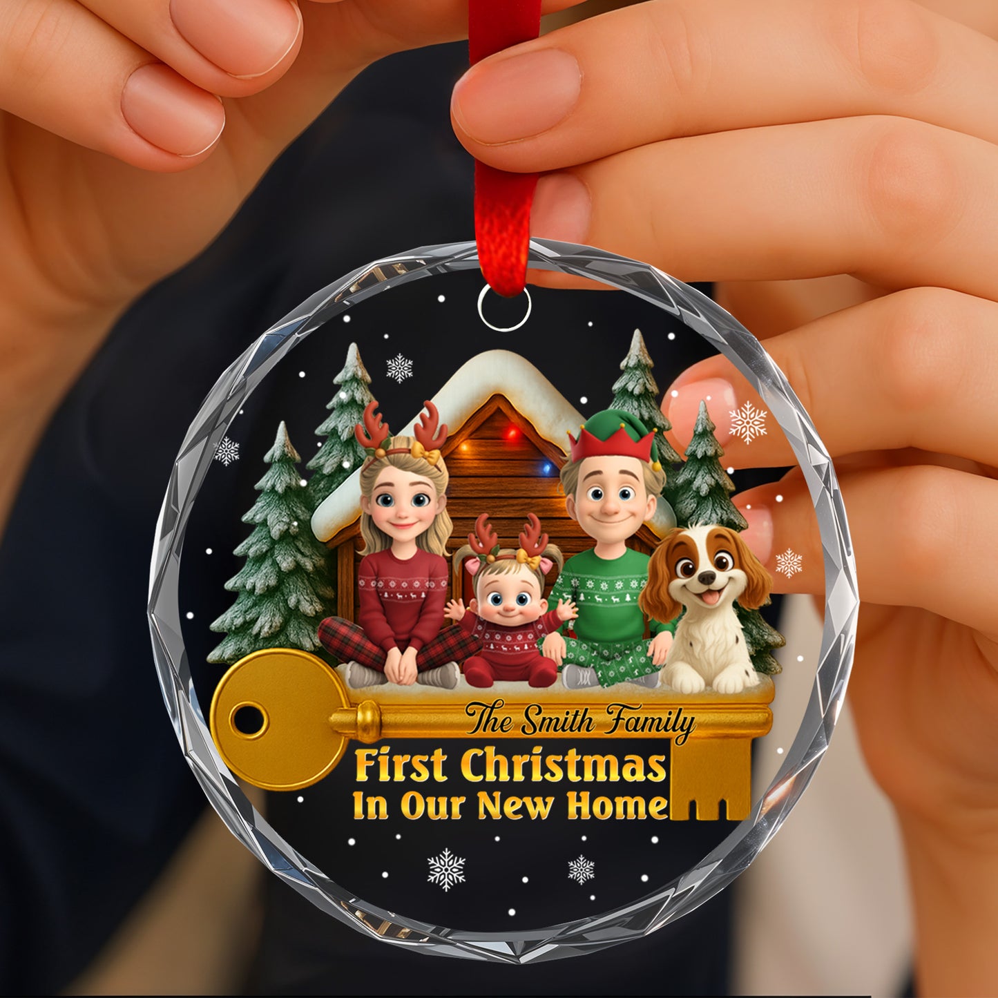 First Christmas In Our New Home With Family And Dog