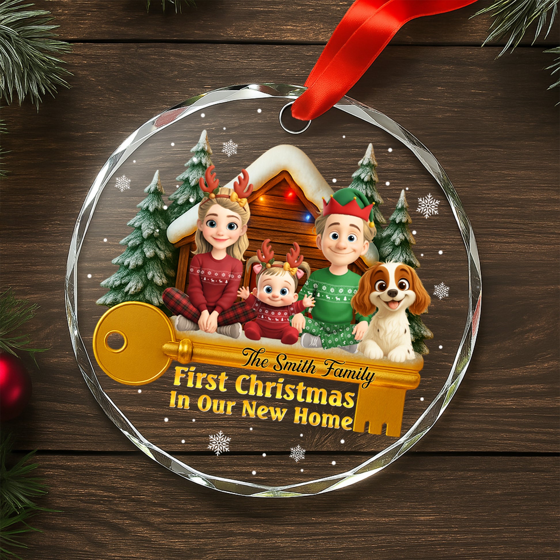 First Christmas In Our New Home With Family And Dog