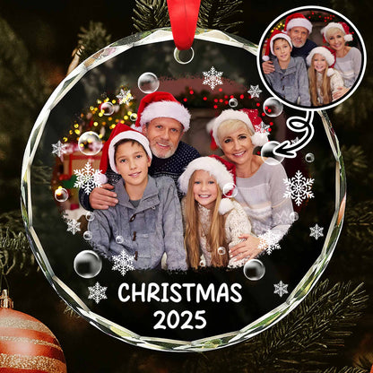 Christmas 2025 With Santa Hats And Snowflakes