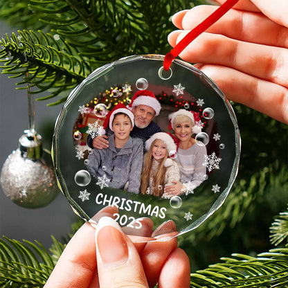 Christmas 2025 With Santa Hats And Snowflakes