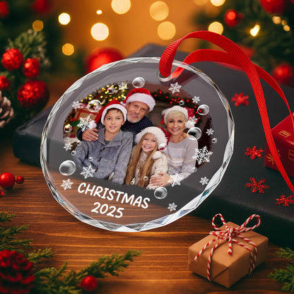 Christmas 2025 With Santa Hats And Snowflakes