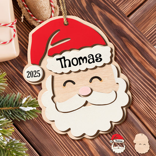 Personalized Ornament Featuring Jolly Santa