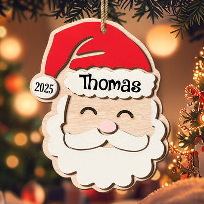 Personalized Ornament Featuring Jolly Santa