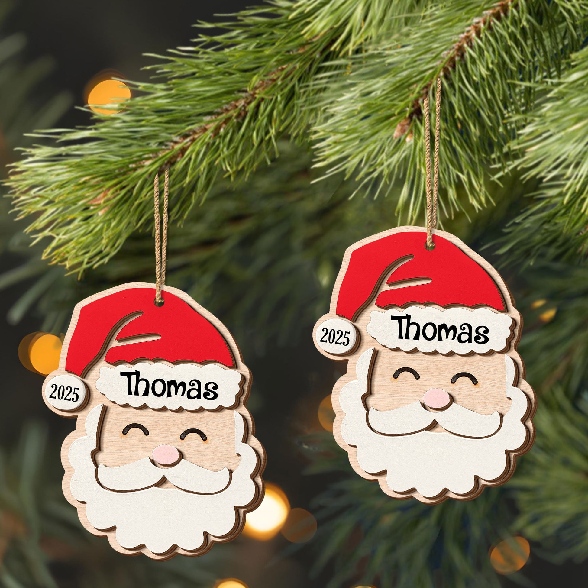 Personalized Ornament Featuring Jolly Santa